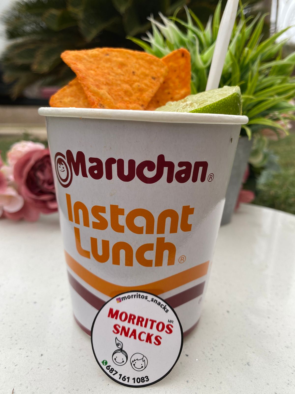Barra de Maruchan Simple con toppings